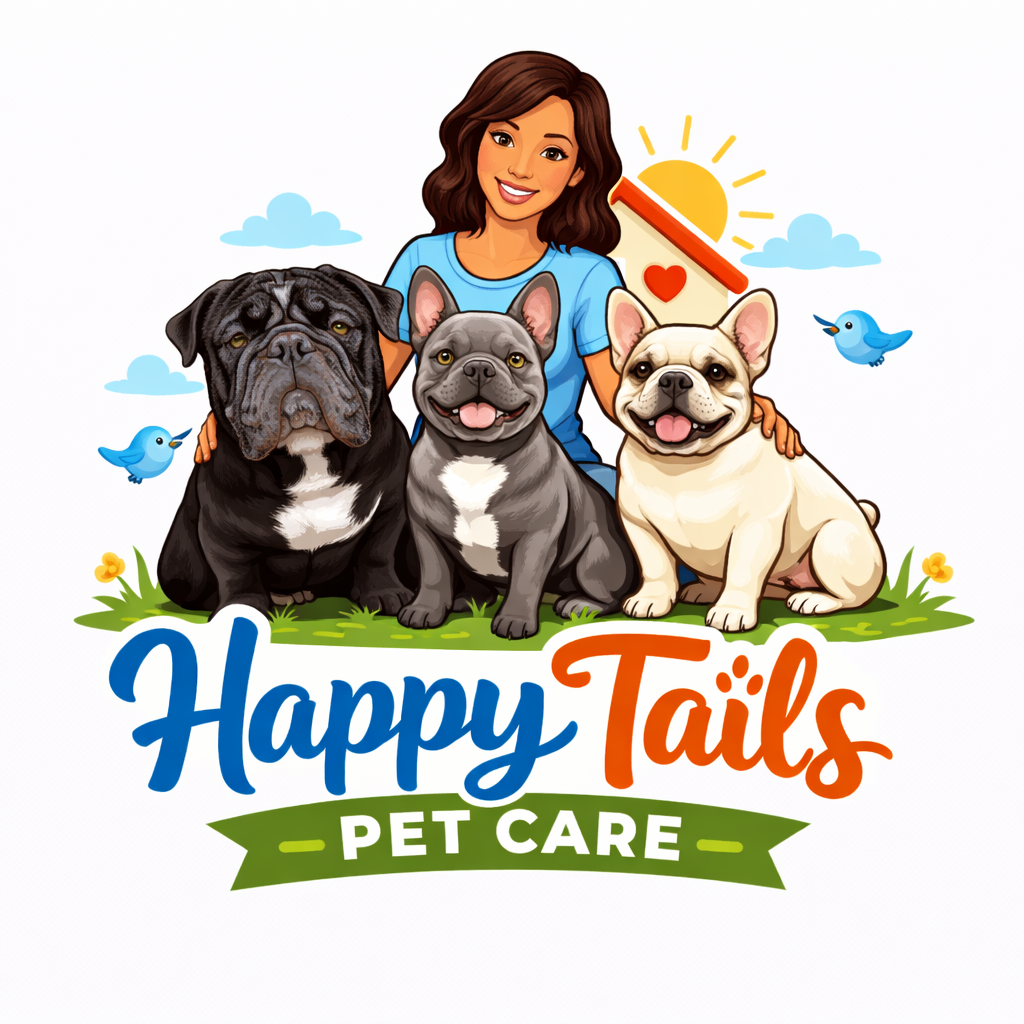 Happy Tails Pet Care logo - professional dog walking and pet sitting in Klein TX